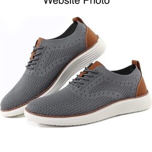 Vilocy Gray and Brown Men's Casual Shoes